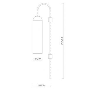 Glass Tubular Wall Lamp